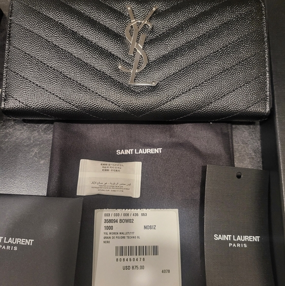 Authentic YSL Zip Around Wallet - Picture 2 of 6
